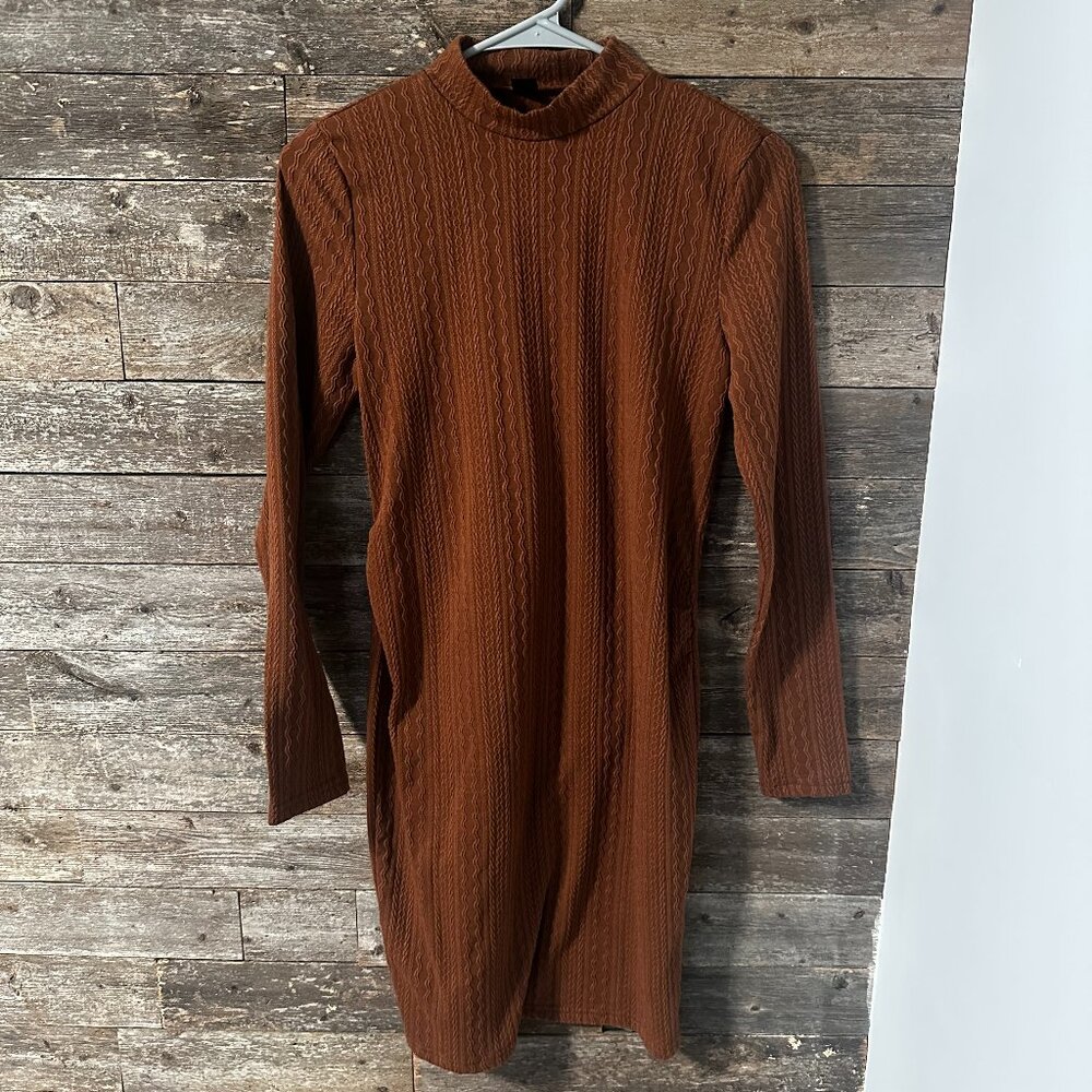 SHEIN Medium Cable Knit Bodycon Dress